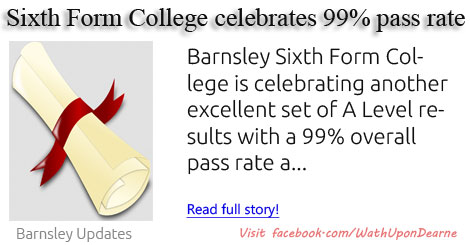 Barnsley Sixth Form College celebrates 99% pass rate