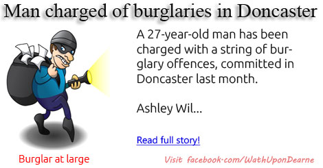 Man charged with string of burglaries in Doncaster