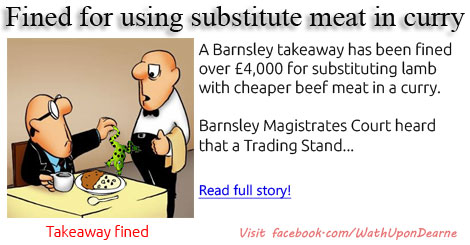 Fined for using substitute meat in curry