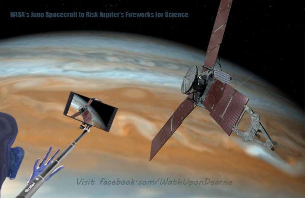 NASA’s Juno Spacecraft to Risk Jupiter’s Fireworks for Science